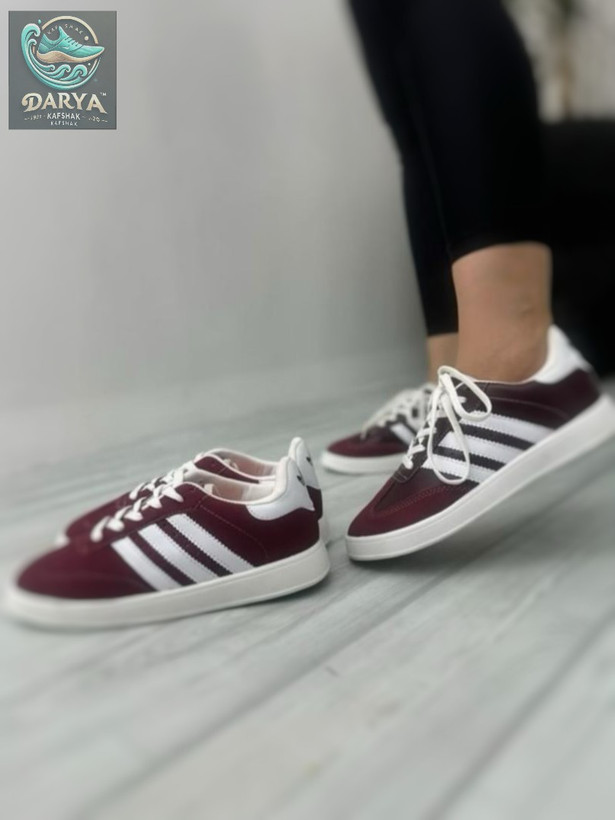 خرید کفش کتونی ونس ترند مدل سه خط زرشکی