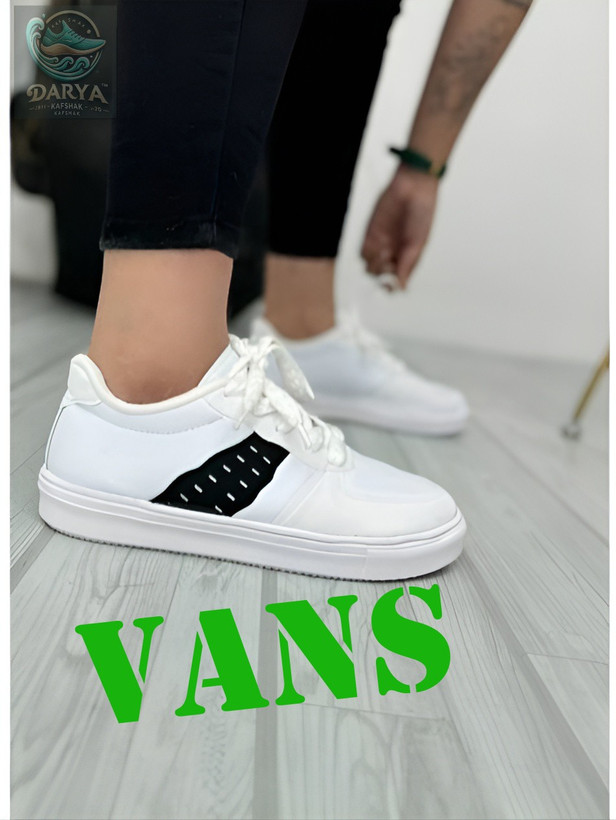 کفش ونس زنانه مدل آتنا سفید مشکی