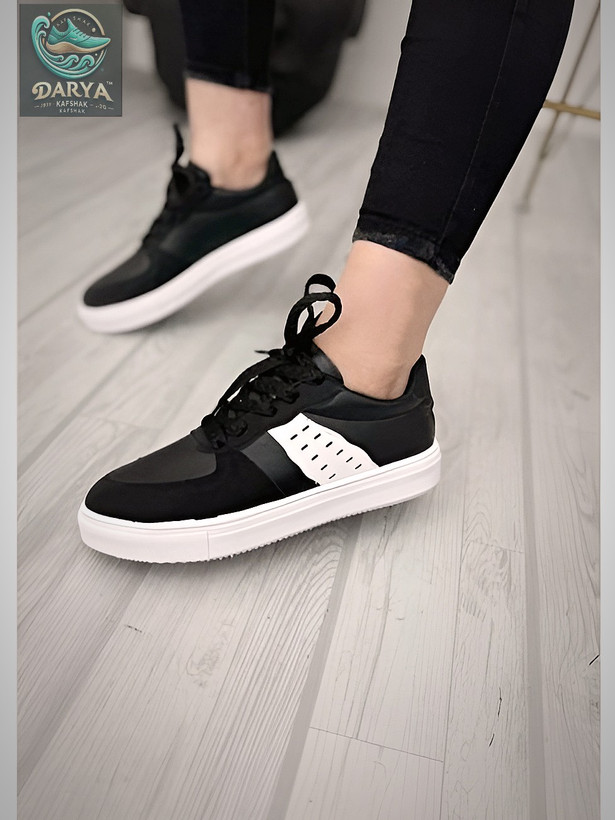 کفش ونس زنانه مدل آتنا مشکی سفید