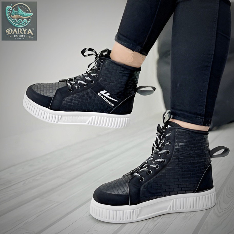 کفش کتونی زنانه ونس ساقدار مشکی