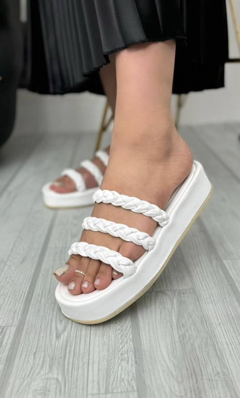 خرید صندل زنانه مجلسی مدل گیسو سفید