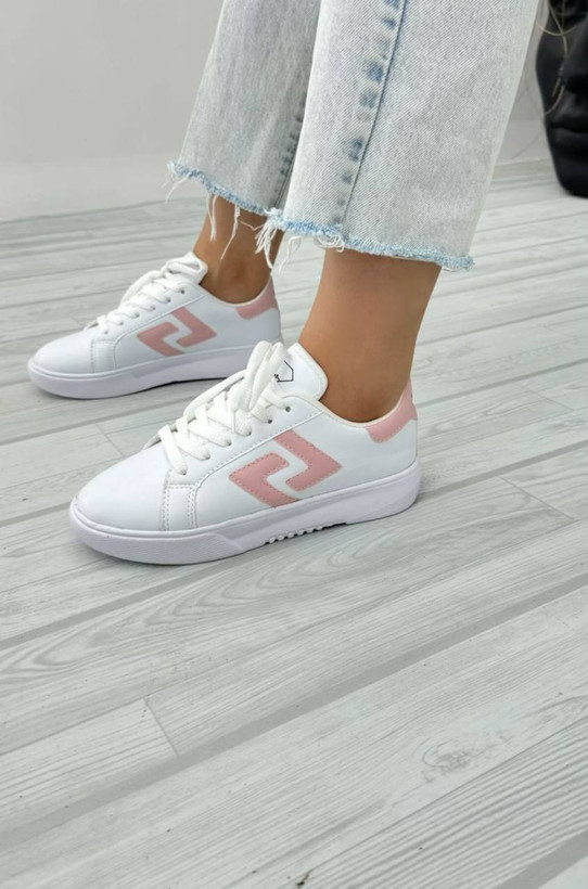 کفش کتونی دخترانه شیک و زیبا مدل سون صورتی