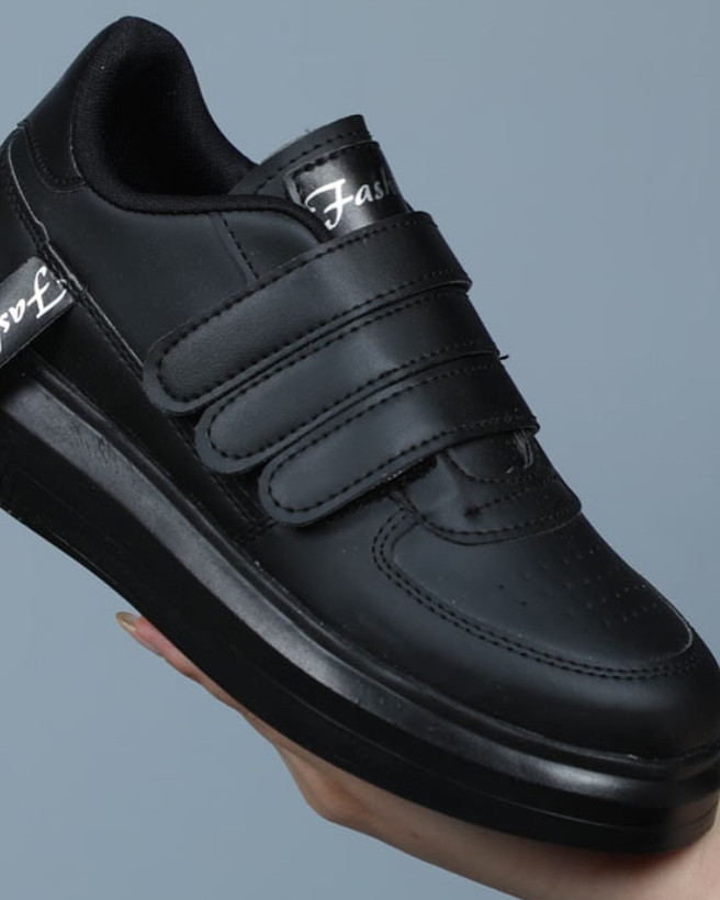 خرید کفش کتونی زنانه بسیار شیک و زیبا سه چسب لاولی مشکی