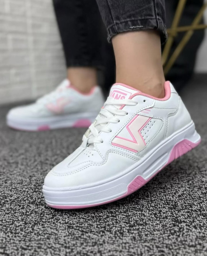 خرید کفش زنانه جذاب ونس مدل وال سفید صورتی